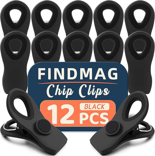 FINDMAG Chip Clips Bag Clips, 12 Pack Chip Bag Clip by FINDMAG