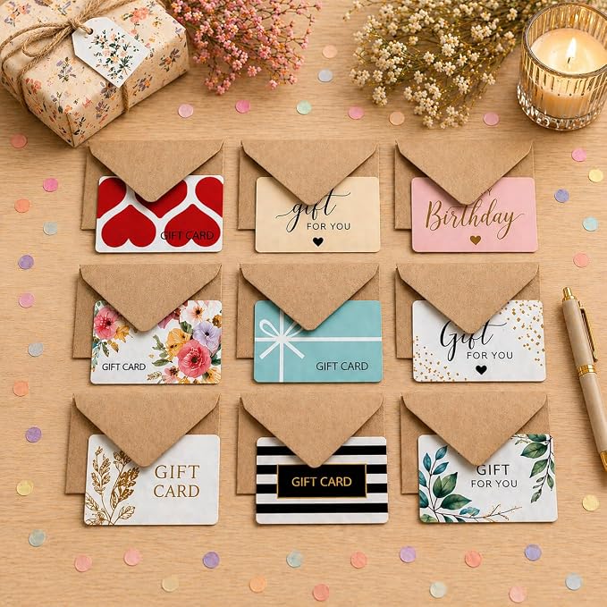 60 Pack Mini Kraft Envelopes, Small Gift Card & notes evelopes - Image 7