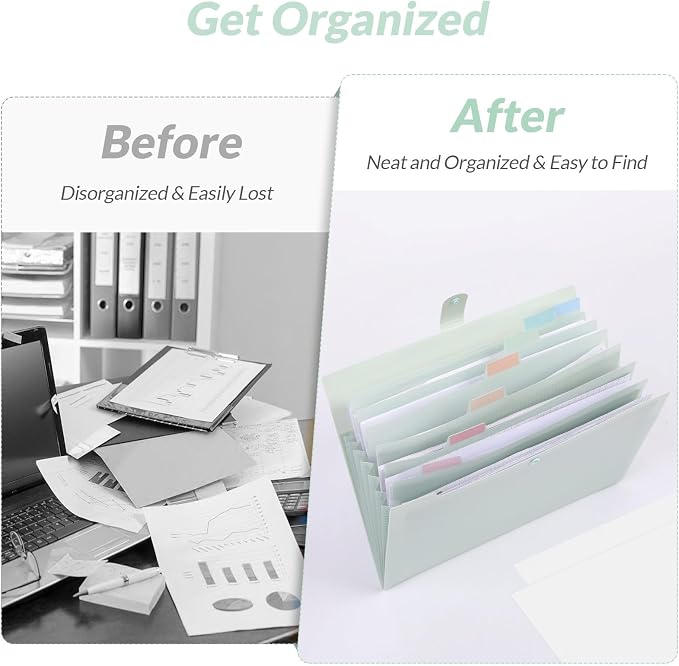 SKYDUE Expanding File Folder, Accordion File Organizer - Image 5