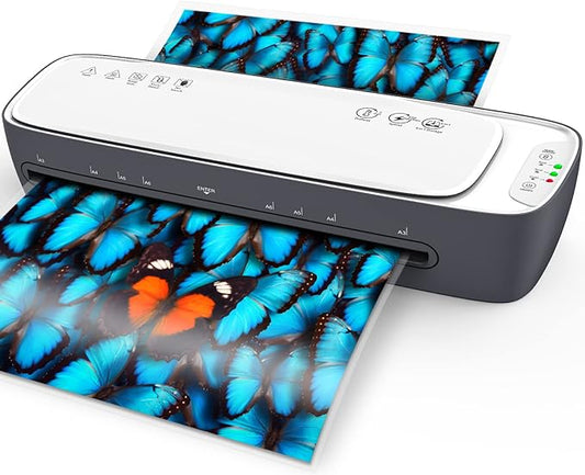 Laminator Machine 13-Inch Thermal Lamination with Laminating Sheets 9 in1 Office Desktop Laminate Machine, Portable A3 Laminater for Teachers Personal 60S Warm-Up Never Jam-DeskLoop Office