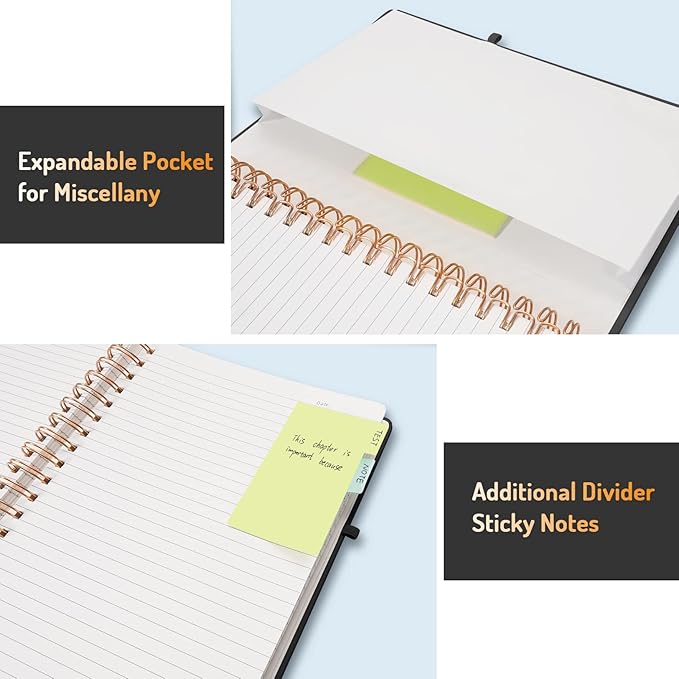 Forvencer A4 Lined Spiral Journal Notebook - Image 7