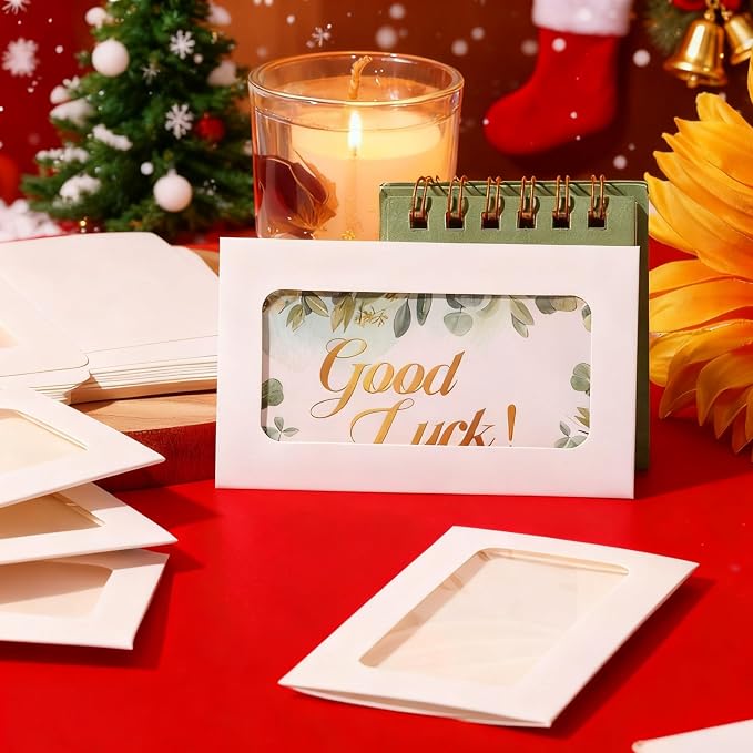 GLOBLELAND 150Pcs White Gift Card Sleeves - Image 3