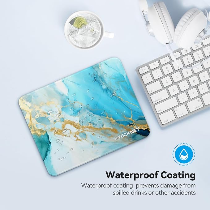 TECKNET Mouse Pad with Anti-fray Stitching, Waterproof Surface & Non-Slip - Image 4