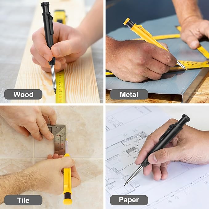 MECHEER 2 Pack Carpenter Pencils Construction Pencil - Image 7