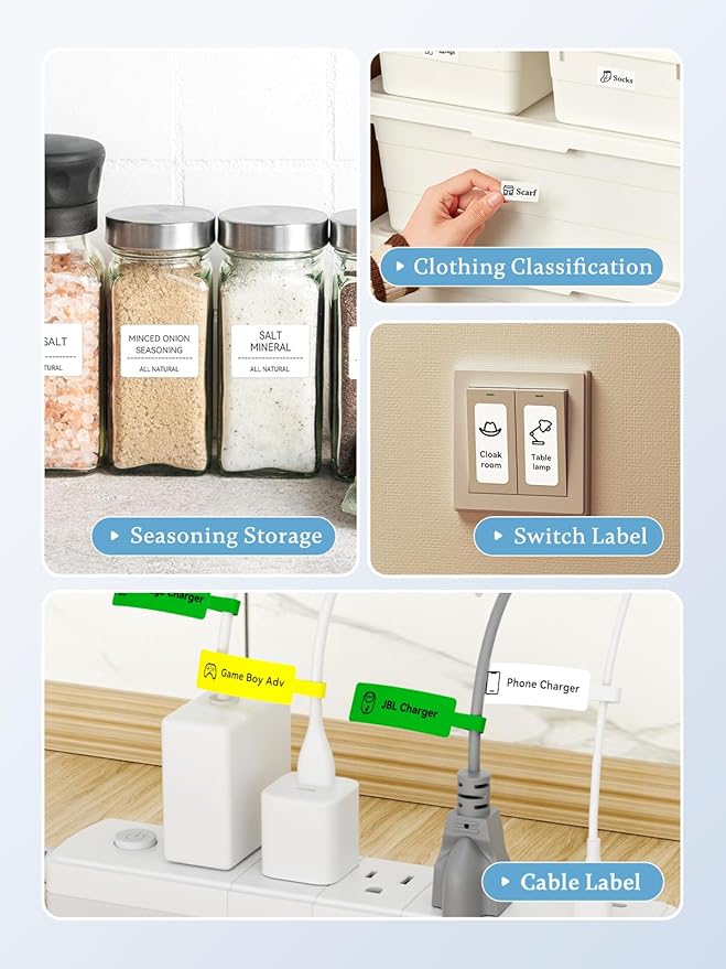 NIIMBOT B1 Label Maker Machine with Tape, 2 Inch Portable Label Printer, Bluetooth Thermal Label Printer with Multiple Templates for Small Business,Office,Home,School (Blue, 1 Printer+1 Roll Label)-DeskLoop Office