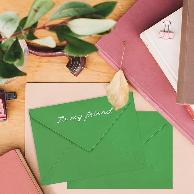 50 Pack A7 Envelopes, 5.24 x 7.24 in Christmas Envelopes - Image 2