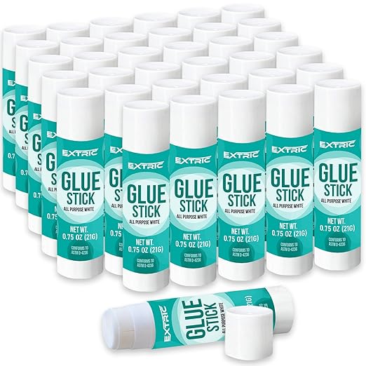 Glue Sticks Bulk Classroom, White Glue Sticks for Kids 36 Count, 0.75 Ounce, Washable All Purpose, for Kids, School and Home-DeskLoop Office