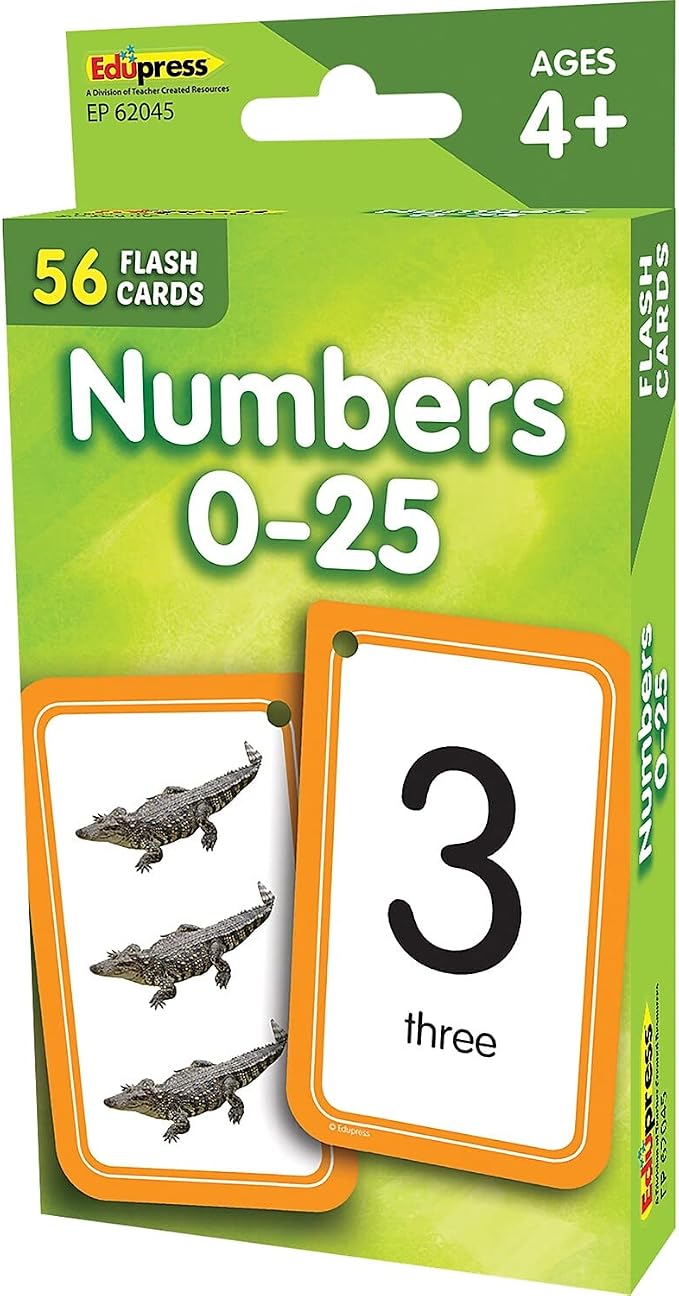 Teacher Created Resources Numbers 0–25 Flash Cards by TeacherCreatedResourcesOS