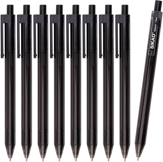 Black Pens Bulk, 60 Pack Retractable Ballpoint Pens Black Ink | Smooth Writing - Image 9