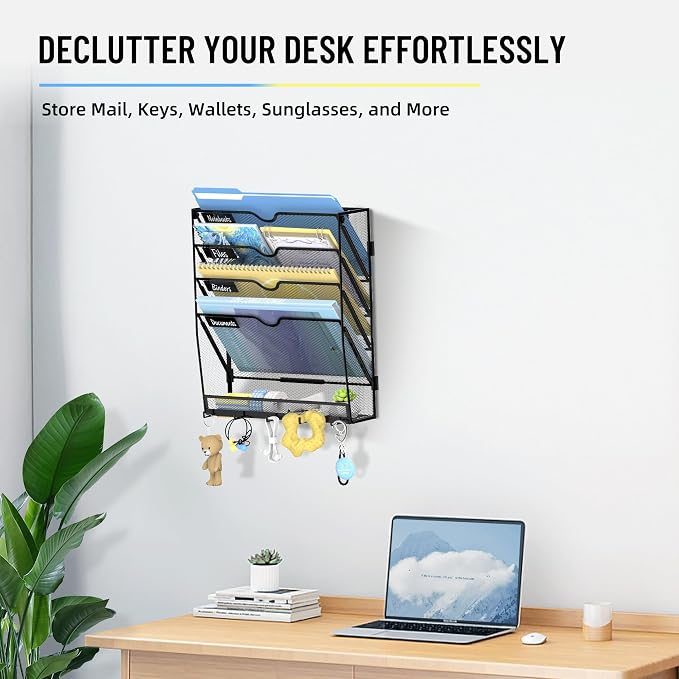 SUPEASY 5 Tier Wall File Organizer - Image 7
