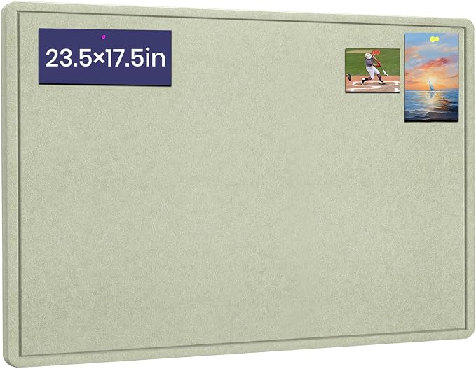 Bulletin Board, 23.5 X 17.5 inches Cork Board by Hrrtyueg
