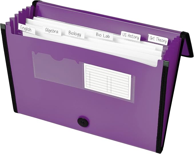 Avery Expanding File Folder Organizer, 7-Pocket Accordion File Organizer - Image 2
