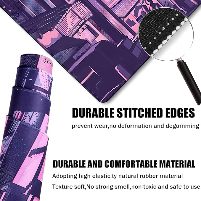 Large Mouse Pad, Office Desk Pad Gaming, Durable Waterproof Non-Slip Base Long - Image 3
