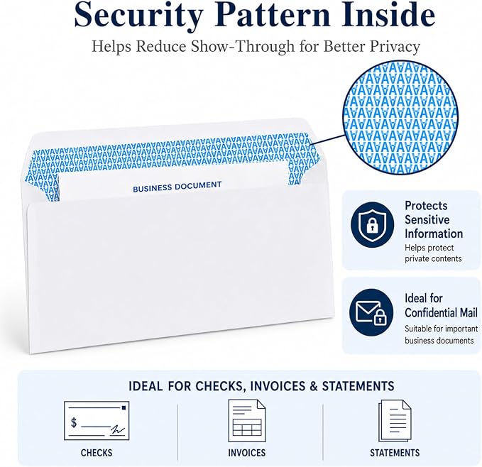 Envelopes Letter Size, Self-Seal Security | #10 Self-Seal Security Business - Image 3