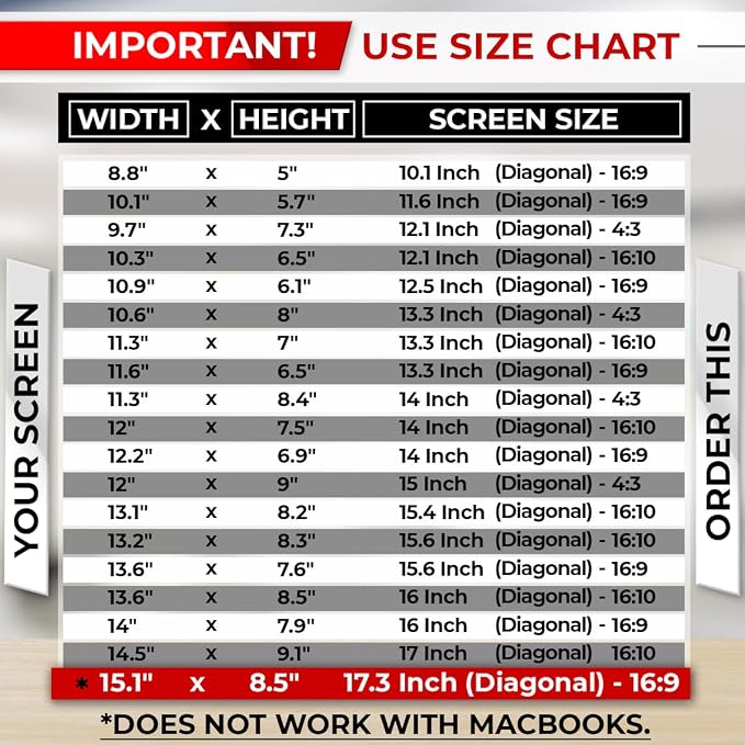 SightPro 17.3 Inch 16:9 Laptop Privacy Screen Filter - Image 7