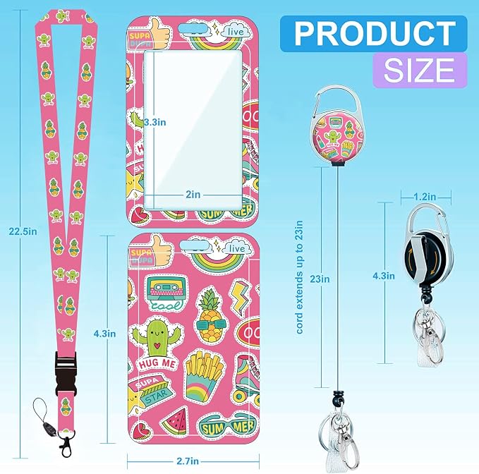 Badge Lanyard, Retractable Badge Holder - Image 2