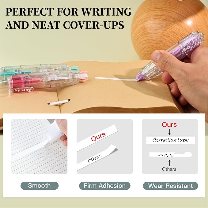 Refillable Correction Tape, 157 ft Total – 2 Pre-Filled Dispensers + 6 Snap-In - Image 3