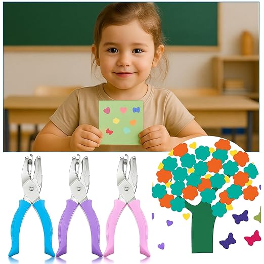 Zonon 3 Pcs Hole Punch Shapes Single Hole Paper Punchers - Image 6