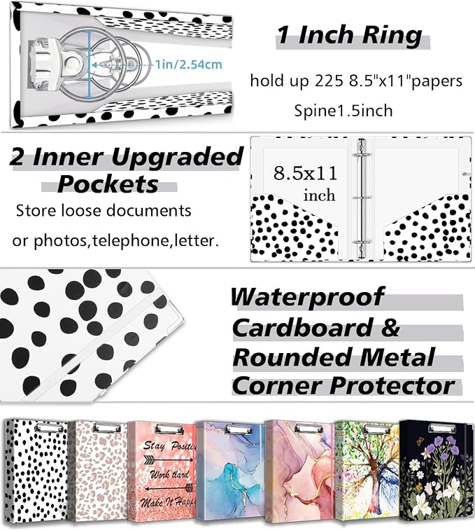 3 Ring Binder Organizer, 1 Inch Three Ring Binders - Image 4