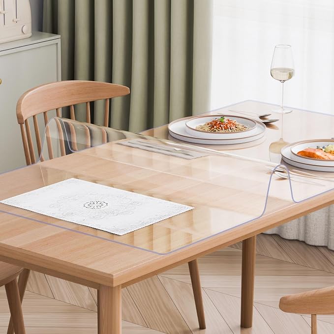 VEVOR Plastic Table Cover, 42 x 60 Inch 2.0 mm Thick Clear PVC Desk Mat - Image 8