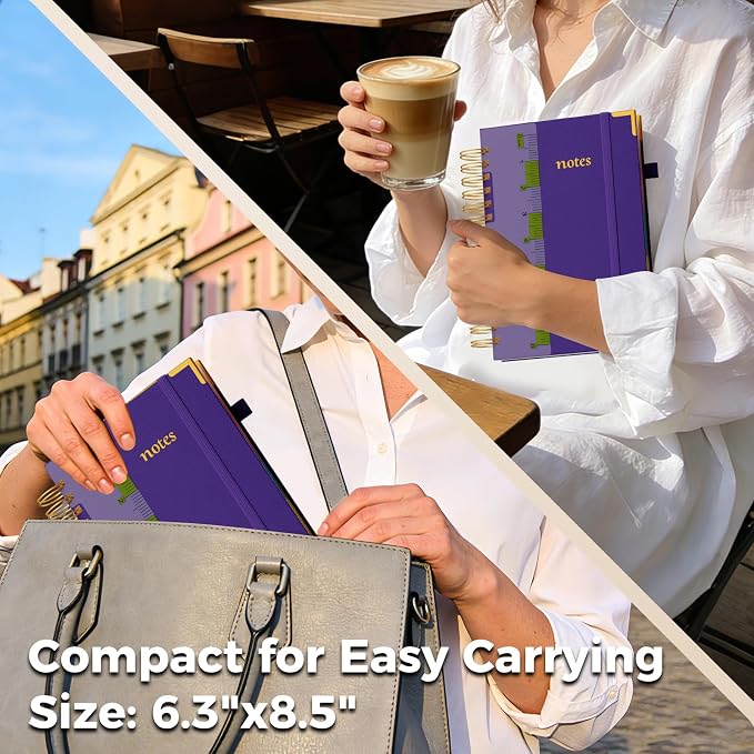 XYark A5 Hardcover Spiral Notebook, 6.3"x8.5" College Ruled Notebooks - Image 8