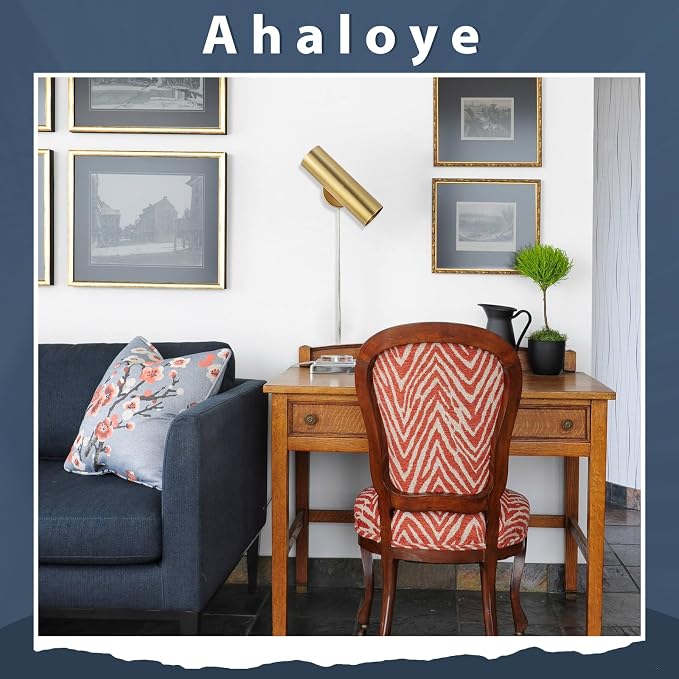 Ahaloye Gold Plug in Wall Sconce, Modern Swing Arms Wall Lamp - Image 5