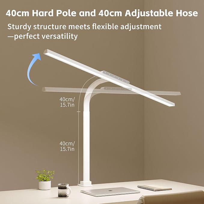 Desk Lamp with Clamp, LED Eye-Caring Clip on Desk Lights - Image 5