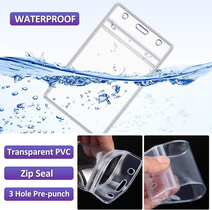 Marspark 100 Pcs ID Badge Holder - Image 3