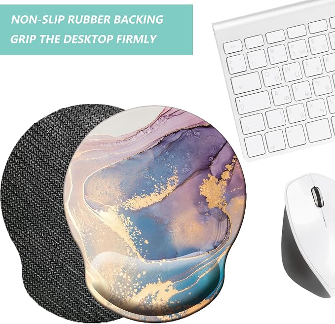 Mouse Pad with Wrist Support, Ergonomic Mouse Pad with Memory Foam Wrist Rest - Image 4