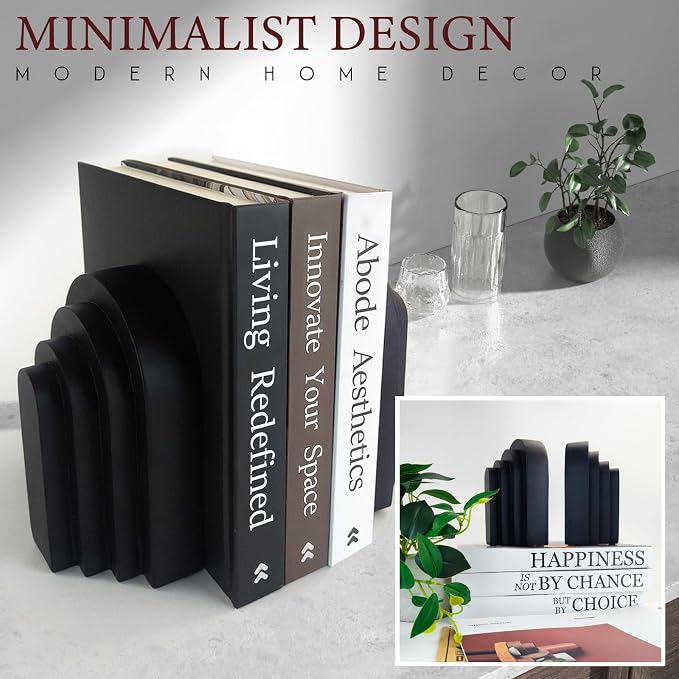 Book Ends for Heavy Books, Resin Decorative bookends, Heavy Duty Bookend for - Image 7