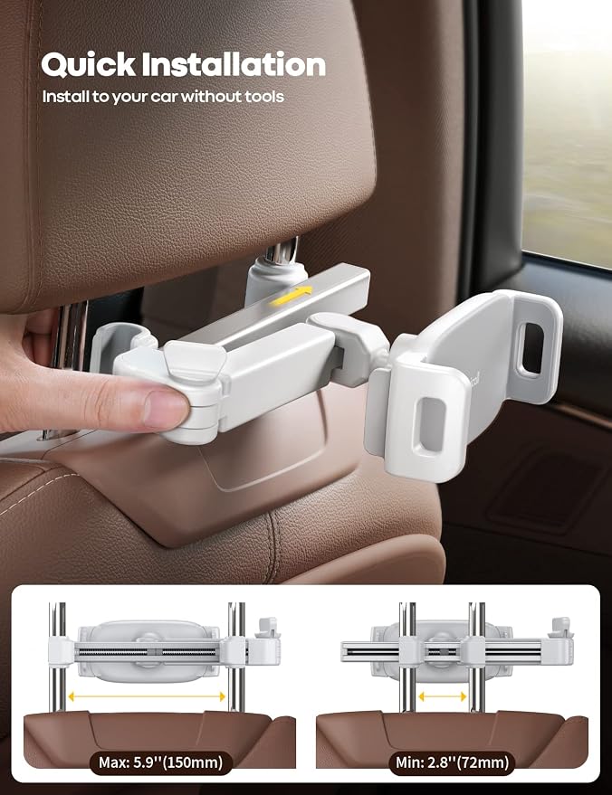 Lamicall Car Headrest Tablet Holder - Image 4