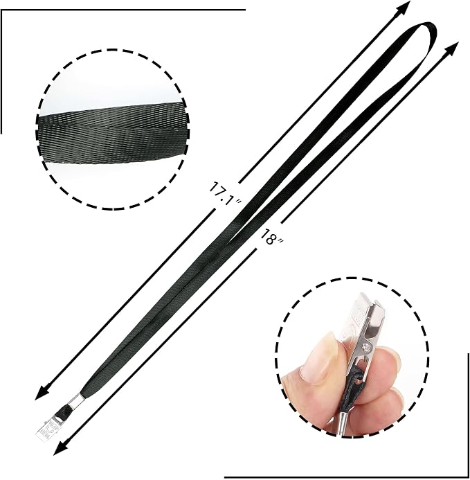 LOCONHA 100 Pack Black lanyards Lanyards - Image 2