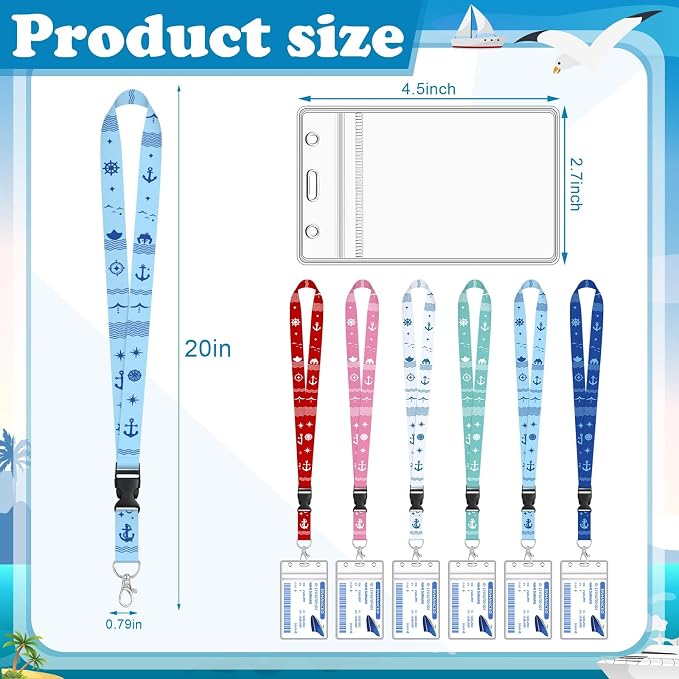6 Pack Cruise Lanyard for Ship Cards Detachable Lanyards - Image 2