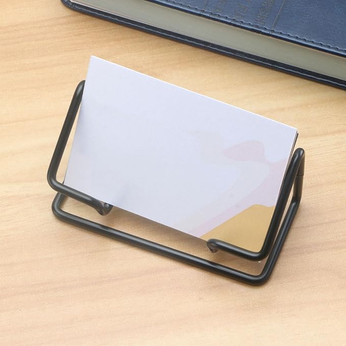2 Pack Business Metal Business Card Holder office decor Card Holder Desk Display - Image 9