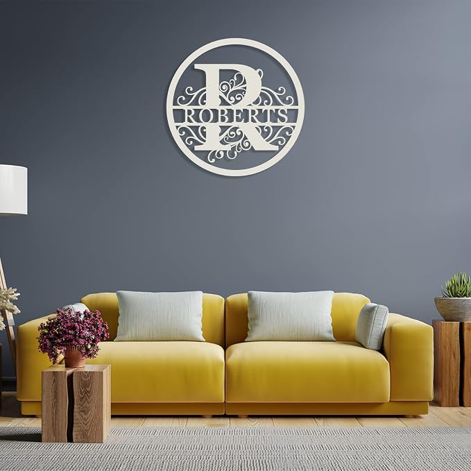 Personalized Last Name Sign, Personalized Monogram Wall Decor Personalized - Image 8
