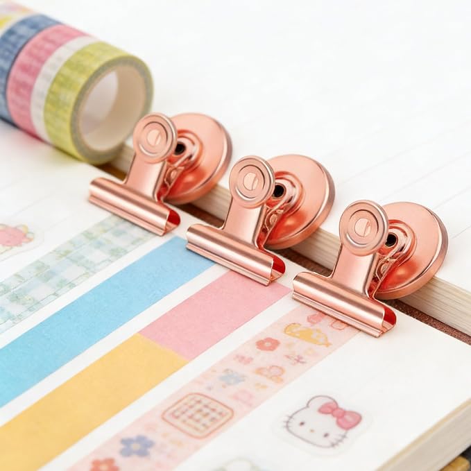 Strong Magnetic Clips, 20 Pack, 1.2 Inch, 30 mm, Rose Gold, Refrigerator Magnet - Image 6