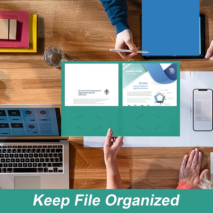 Two Pocket Folders, RAZCC 75 Pack File Folders - Image 7