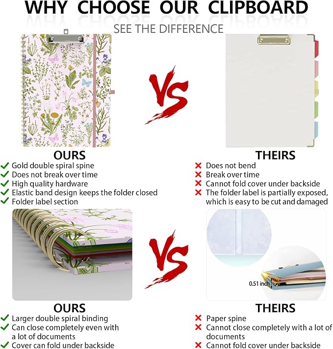 Clipboard Folder with Notepad Refillable Lined - Image 3