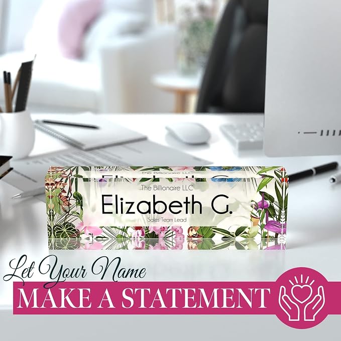 Desk Name Plate Personalized, Custom Name Plates, 2½/x8 Inches, Thick - Image 4