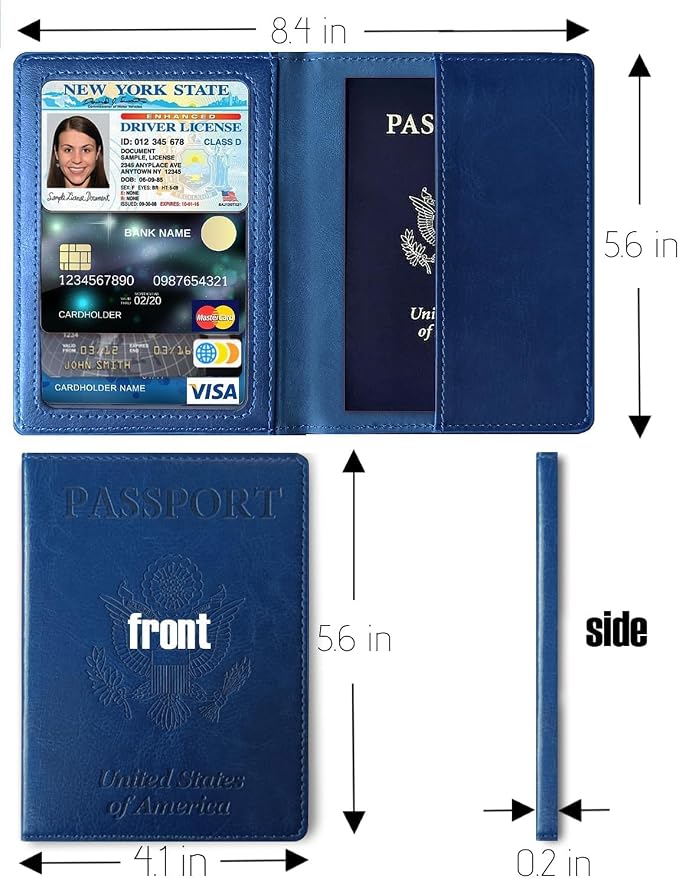 Sizobi Passport Holder for Travel Men, RFID Blocking Passport Covers Case - Image 4