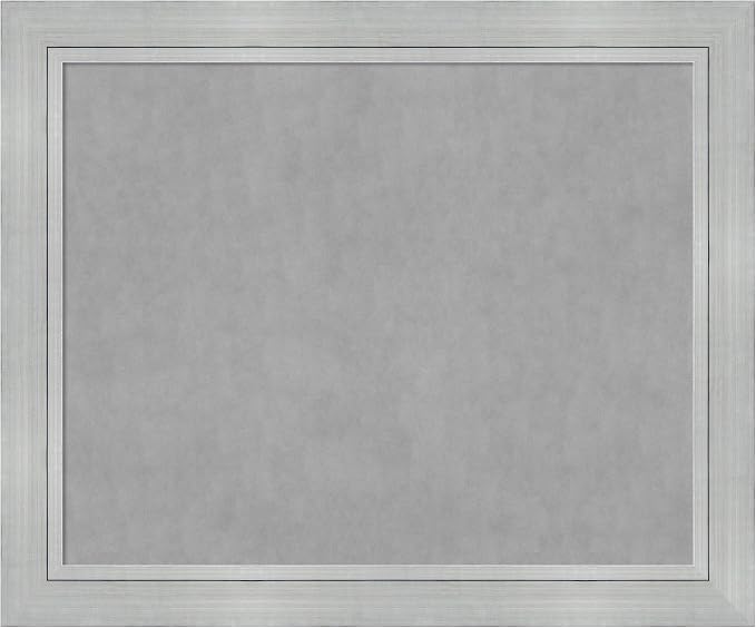 Amanti Art Silver Framed Magnetic Board 39x47 X-Large Vision Board by AmantiArt