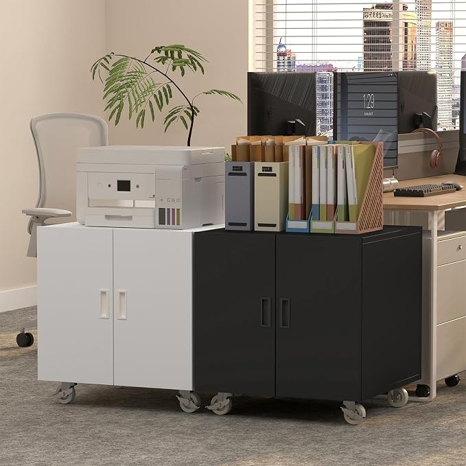 Printer Stand with Storage, Metal Printer Table - Image 2