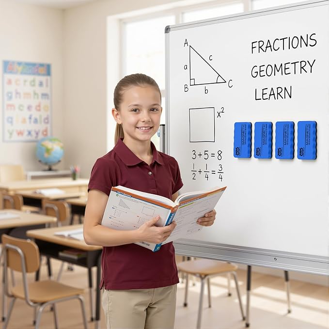 OWLKELA 8Pcs Dry Erase Erasers, Magnetic Whiteboard Eraser - Image 5