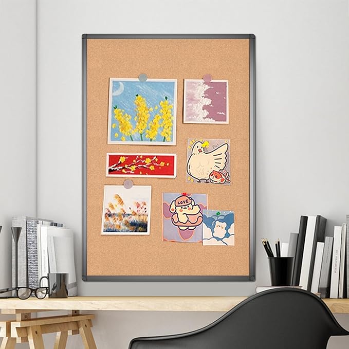 VIZ-PRO Cork Notice Board, 48 X 32 Inches, Cork Bulletin Board - Image 7