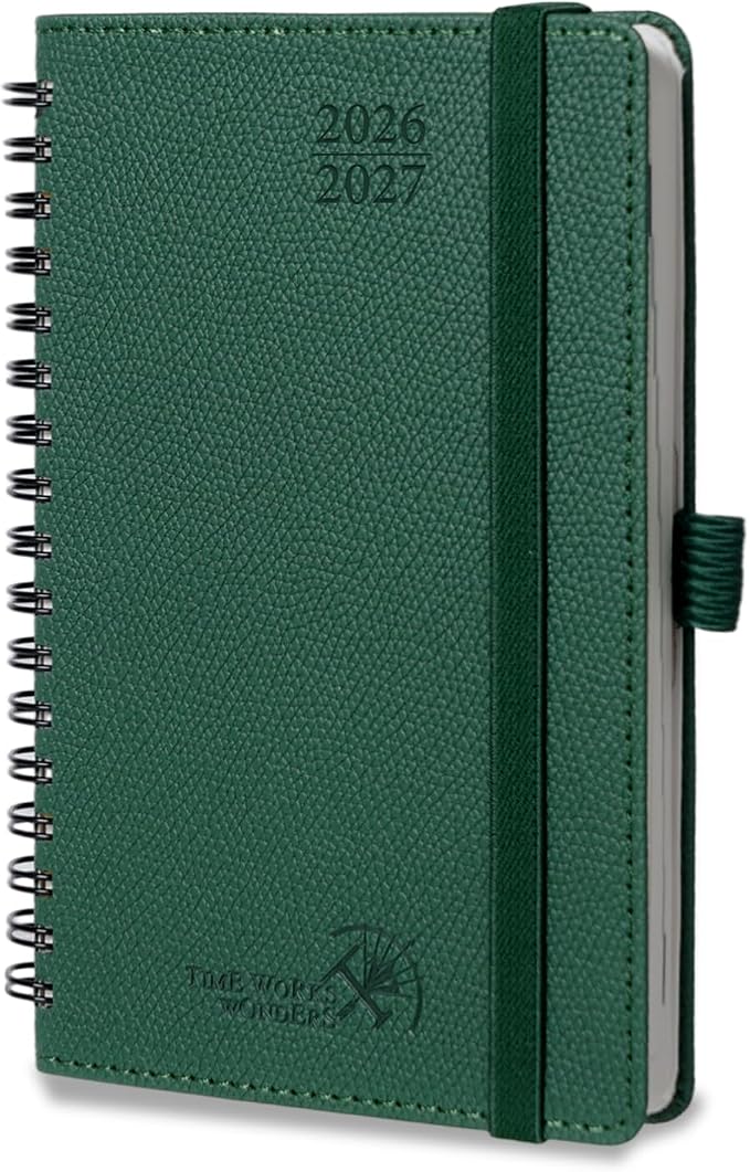 POPRUN 2026-2027 Academic Small Weekly Planner, Horizontal Daily Calendar from by POPRUN