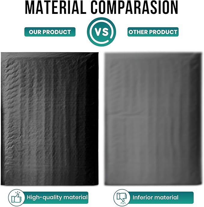Levex - #2 8.5" x 12" [10 Pack] Black Poly Bubble Mailers, Padded Envelope Mailers, Packing Envelope & Mailing Bags for Shipping-DeskLoop Office