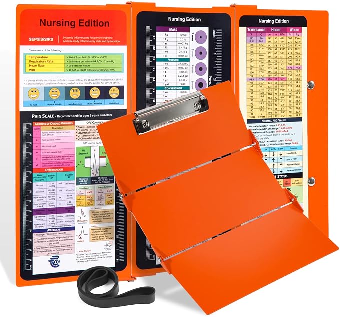 Nursing Clipboard with Nursing and Medical Edition Cheat Sheets 3 Layers by SCPrintingWorld