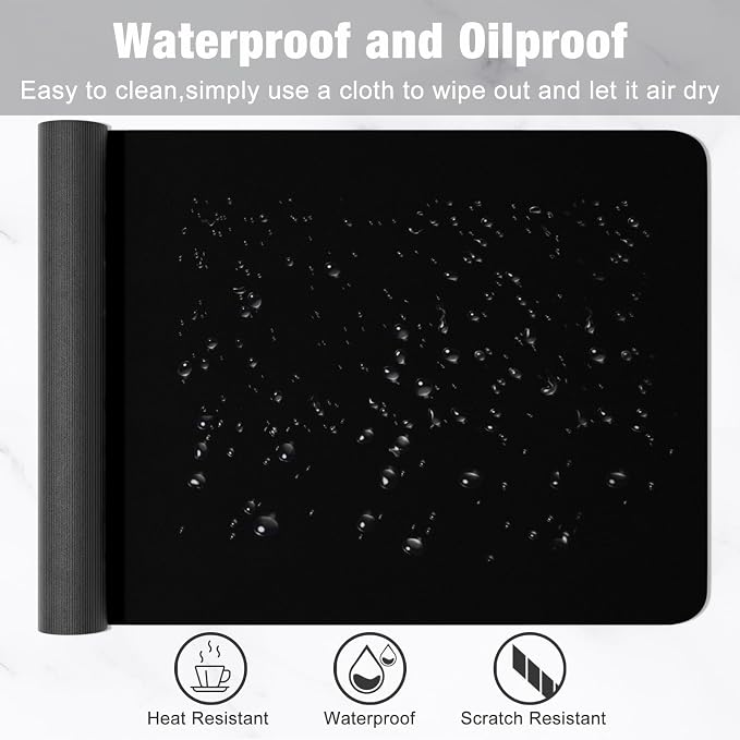 Hsurbtra Desk Pad, XXXL Extended Mouse Pad, Waterproof Desktop Blotter Protector - Image 5