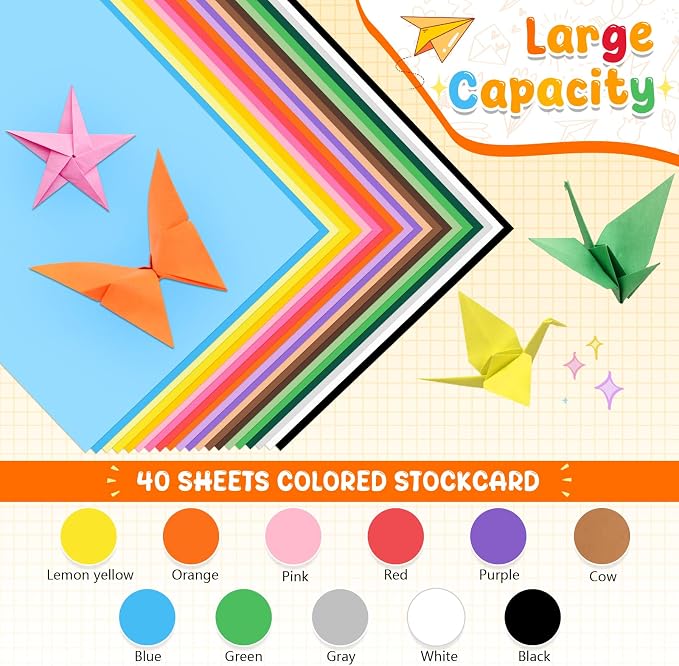 Colored Card Stock, 40 Sheets 8.5" x 11" Pink Cardstock Paper, 180GSM/65LB Bulk - Image 2
