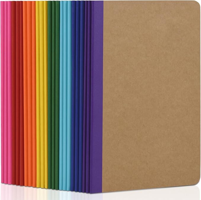 ZCZN Composition Notebooks Bulk, A5 Kraft Cover Lined Journals by ZCZN